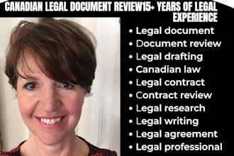 review and prepare legal documents for canadian legal matters