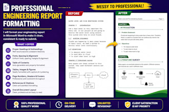 professionally format your engineering report in word