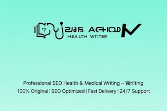 write health and fitness SEO articles for your blog