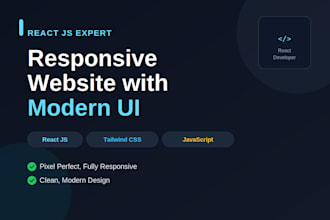 design a responsive react js website or clone any website