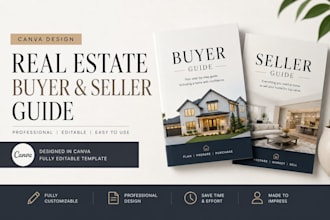 design a real estate buyer and seller guide in canva