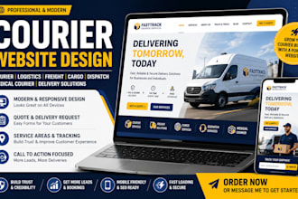 courier website logistics freight cargo dispatch website medical courier website