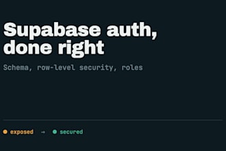 set up your supabase backend with auth and database schema