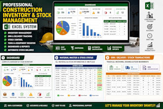 create a construction inventory and stock management