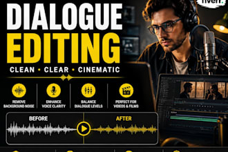 professionally edit and clean dialogue for film and video