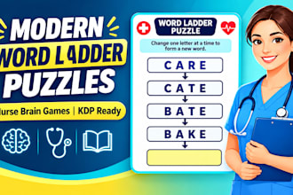 create modern word ladder puzzles nurse brain games and educational worksheets