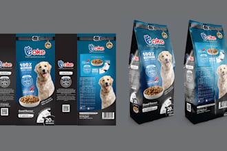 design custom food packaging, pet food pouches, bags, cans, bottles and boxes