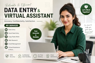 do virtual assitance and data entry tasks