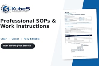 create professional sops, work instructions and process documents