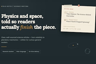 write engaging science articles and blog posts