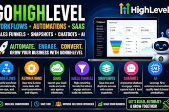 gohighlevel workflows, automations, saas, sales funnels, snapshots, chatbots, ai