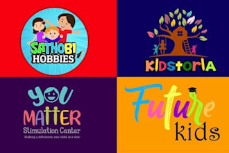 design adorable kids baby logo, baby products design