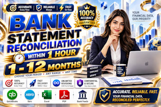 reconcile made bank statement PDF to editable format
