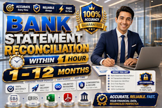 reconcile made bank statement PDF to editable format