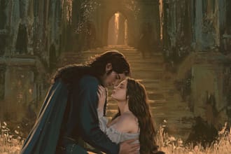 create romantic couple illustrations for books and novels