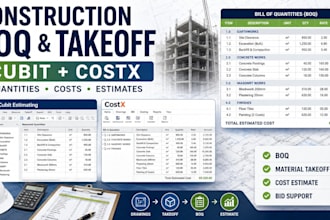 do earthworks bill of quantity material cost estimate