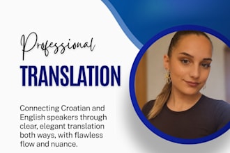 translate croatian to english or vv like a native