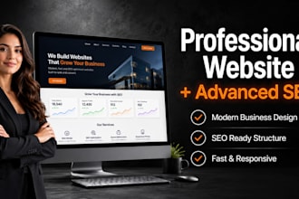 design a modern business website with advanced seo setup