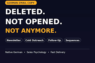 write german email copy that gets opened and clicked