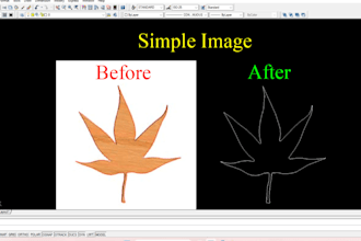 covert your image sketch to dxf for cnc laser plasma cutting