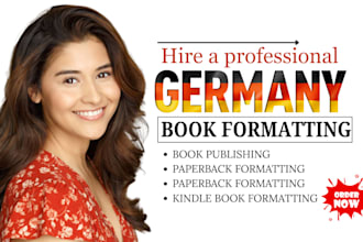 do german book formatting, interior book formatting for KDP and ingramspark