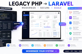 modernize your old PHP software with laravel and react