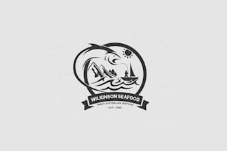 create restaurant seafood logo for seafood distribution