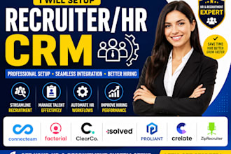 setup ats CRM connecteam factorial clearco isolved proliant crelate ziprecruiter