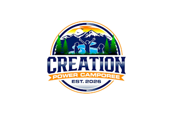 design incredible beautiful  camping logo with unlimited revision