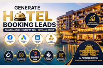 generate hotel booking leads, with ai automation, hubspot crm retell ai agent