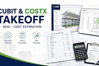 do cubit and costx quantity takeoff, boq and cost estimation