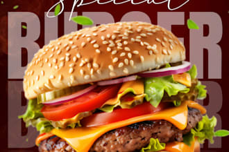 design professional restaurant and food promotional posts