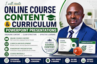 do online course content or curriculum powerpoint presentations