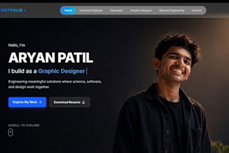 create a modern professional portfolio website