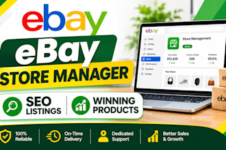 be your ebay store manager for product research and SEO