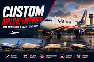 create custom flight simulator liveries for msfs and xplane