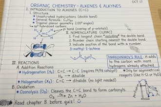 write neat handwritten notes and assignments