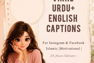 write urdu and english captions for instagram and facebook