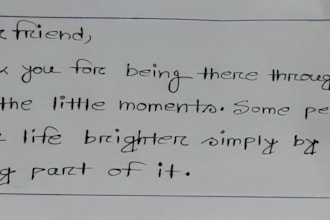 handwrite and translate your english or bengali text