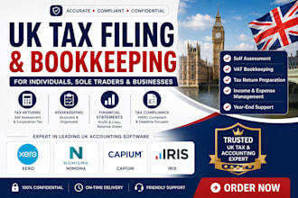 do UK tax filing and bookkeeping using xero, nomisma, capium, iris