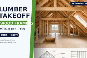 do lumber wood framing takeoff and complete material list