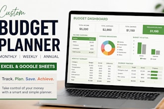 create budget planner monthly weekly finance tracker google excel spreadsheet