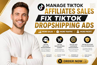 manage tiktok affiliates sales fix tiktok dropshipping ads