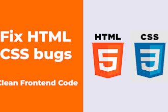 fix html, css layout and responsive bugs fast