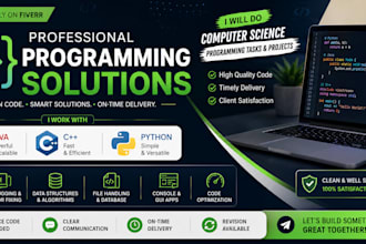 do computer science assigned, java, cpp, python programming tasks and projects
