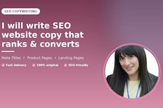 write SEO website copy meta titles and descriptions that rank