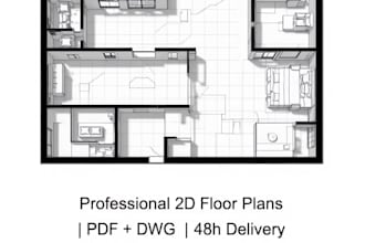 draw 2d architectural plan for house and villa in autocad
