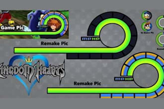 do custom pixel art health bars, mana bar buttons menu frames and game ui assets
