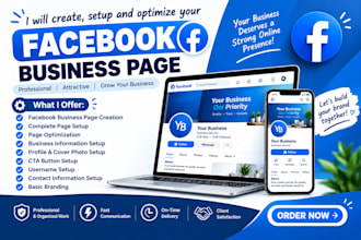 create, setup and optimize a facebook business page