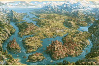 draw fantasy map illustration